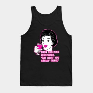 Funny girl, humor, wine jokes Tank Top